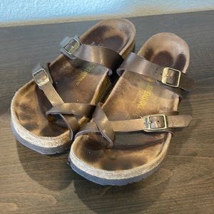 Birkenstock mayari. Well worn but still has life left. Size 38